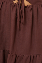 فستان روبي متوسط الطول بظهر مكشوف وأربطة